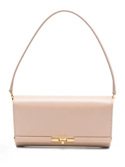 Dolce & Gabbana Leather Marlene Shoulder Bag In Beige