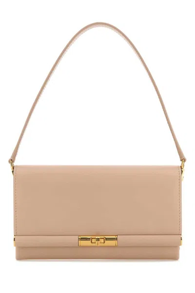 Dolce & Gabbana Small Marlene Satin Shoulder Bag In Dark Beige