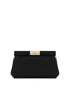 Dolce & Gabbana Marlene Small Satin Shoulder Bag In Black