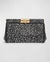 Dolce & Gabbana Marlene Small Embellished Clutch Bag In Crystalnero