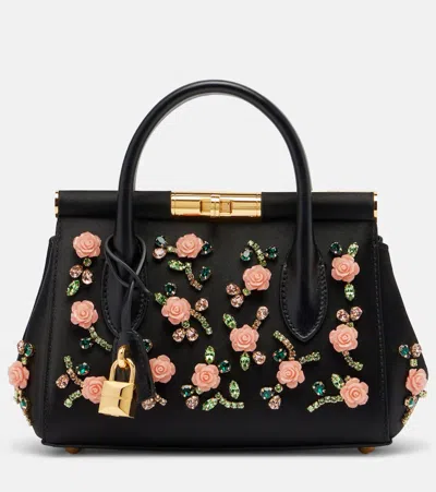 Dolce & Gabbana Marlene Small Embellished Top-handle Bag In Multi