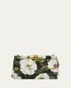 Dolce & Gabbana Marlene Small Flower-print Clutch Bag In Gardenia Nero