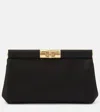 Dolce & Gabbana Marlene Small Satin Shoulder Bag In Black