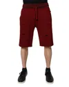 Dolce & Gabbana Bordeaux Cotton Bermuda Men Sweatshorts Shorts