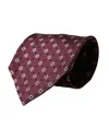 Dolce & Gabbana Maroon Silk Branded Logo Adjustable Men Men's Tie In Maroon