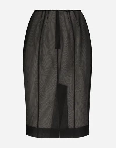 DOLCE & GABBANA MARQUISETTE MIDI PENCIL SKIRT