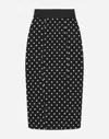 Dolce & Gabbana Polka-dot Print Pencil Skirt In Print