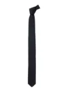 Dolce & Gabbana Martini Black Tie With Pointed Tip In Silk Man In Black