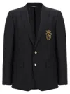Dolce & Gabbana Appliqué Blazer - Men's - Eco Virgin Wool/silk/viscose In Black