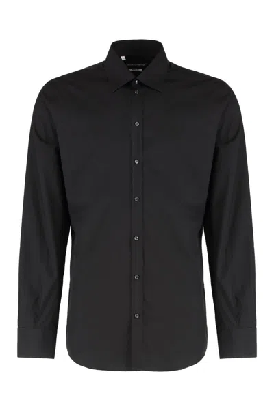 Dolce & Gabbana Martini Cotton Shirt In Black