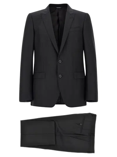 Dolce & Gabbana Dolce E Gabbana Men Martini Wool And Silk Suit In Black