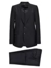 Dolce & Gabbana Black Three-piece Suit In Blue