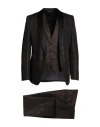 Dolce & Gabbana Martini Man Suit Dark Brown Size 36 Acetate, Silk, Polyester, Polyamide In Brown