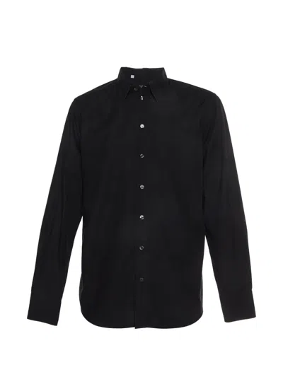 Pre-owned Dolce & Gabbana Martini Monogram-jacquard Shirt In Black