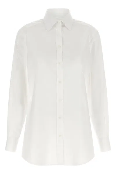 Dolce & Gabbana Cotton Martini Long-sleeve Shirt In White