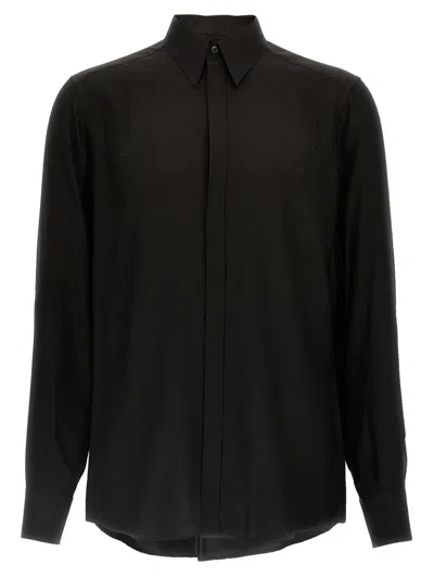Dolce & Gabbana 'classic' Long Sleeves Point Collar Shirt In Black