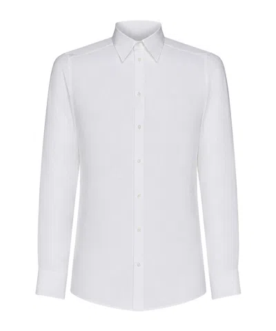 Dolce & Gabbana Martini Shirt In Dg Barre Jacquard In White