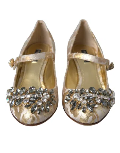 Dolce & Gabbana Mary Jane Pump In Gold