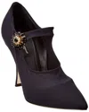 Dolce & Gabbana Black Socks Stretch Crystal Pumps Shoes In Black