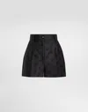 Dolce & Gabbana Matelassé Jacquard Trousers In Black