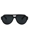Dolce & Gabbana Matte Black Acetate Sunglasses In Black