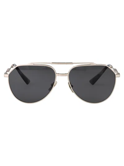 Dolce & Gabbana Matte Silver Metal Sunglasses