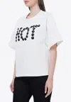 Dolce & Gabbana Embellished Crew Neck Fashion Tee In White