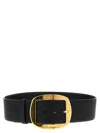 Dolce & Gabbana Maxi Buckle Belt Belts Black In Black