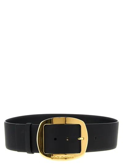 Dolce & Gabbana Maxi Buckle Belt Belts Black