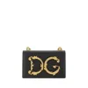 Dolce & Gabbana Maxi Logo Shoulder Bag In Black
