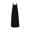 Dolce & Gabbana Open Front Pleated Tulle Gown In Black