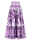 Dolce & Gabbana Maxi Skirt Dg In Purple