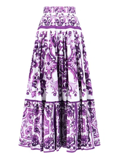 DOLCE & GABBANA MAXI PLEATED SKIRT