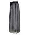 Dolce & Gabbana Belted Midi Chiffon Skirt In Black