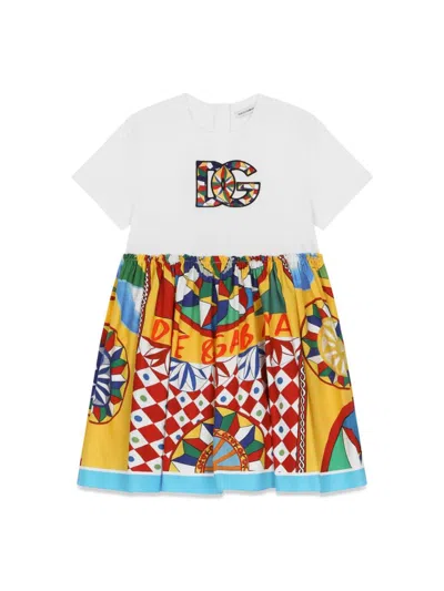 Dolce & Gabbana Kids' Mc Cart Dress In Multicolour