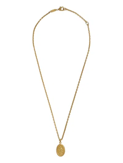 Dolce & Gabbana Medallion-pendant Chain Necklace In Gold
