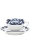 Dolce & Gabbana Mediterraneo-trim Expresso Cups (set Of Two) In White