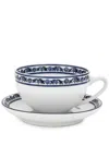 Dolce & Gabbana Mediterraneo-trim Expresso Cups (set Of Two) In White
