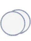 Dolce & Gabbana Mediterraneo-trim Plates (set Of Two) In White