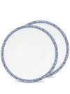 Dolce & Gabbana Mediterraneo-trim Soup Plates (set Of Two) In White
