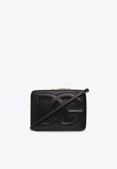 DOLCE & GABBANA MEDIUM 3D-EFFECT LOGO CAMERA BAG