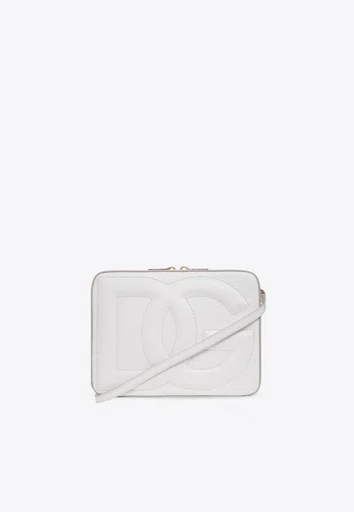 DOLCE & GABBANA MEDIUM 3D-EFFECT LOGO CAMERA BAG
