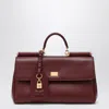Dolce & Gabbana Medium Burgundy Sicily Hand Bag In Red