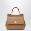 Dolce & Gabbana Medium Caramel Sicily Hand Bag In Brown