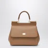 Dolce & Gabbana Medium Caramel Sicily Hand Bag In Brown