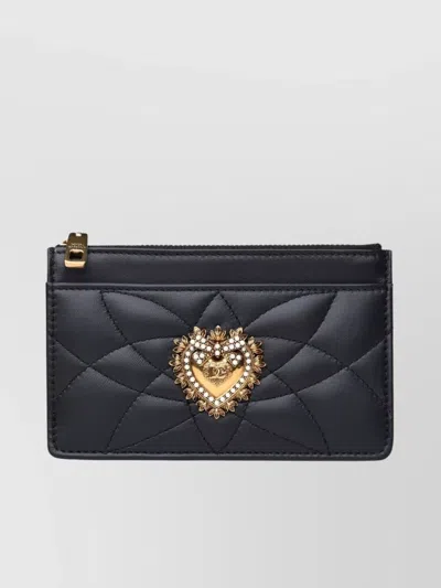 DOLCE & GABBANA MEDIUM 'DEVOTION' CARD HOLDER LAMB CALF LEATHER