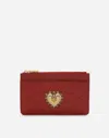 Dolce & Gabbana Medium Devotion Card Holder In Red