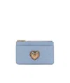 Dolce & Gabbana Medium Devotion Card Holder In Blue