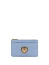 Dolce & Gabbana Medium Devotion Card Holder In Blue