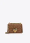 Dolce & Gabbana Medium Devotion Quilted Leather Crossbody Bag In Beige